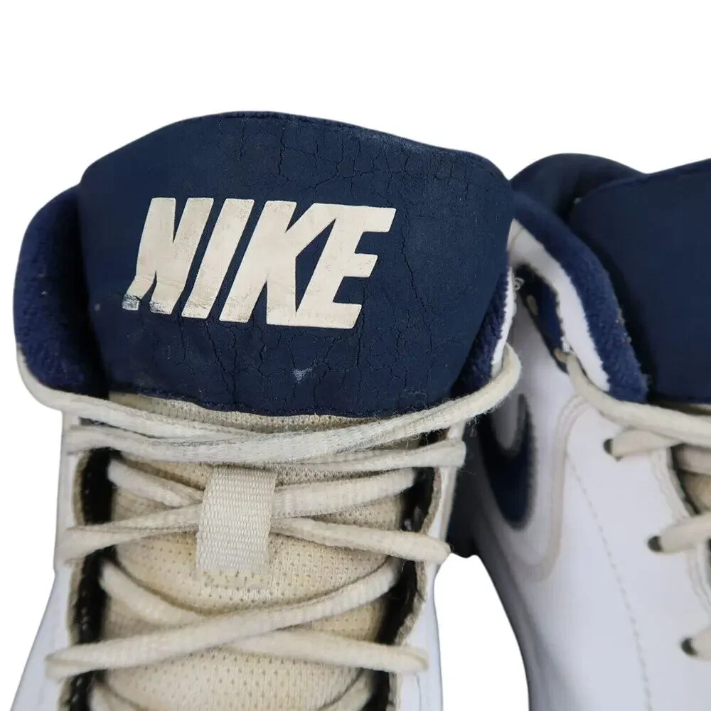 Nike Shoes Mens 9 Athletic Trainers Basketball Sneaker Overplay Mid White Blue